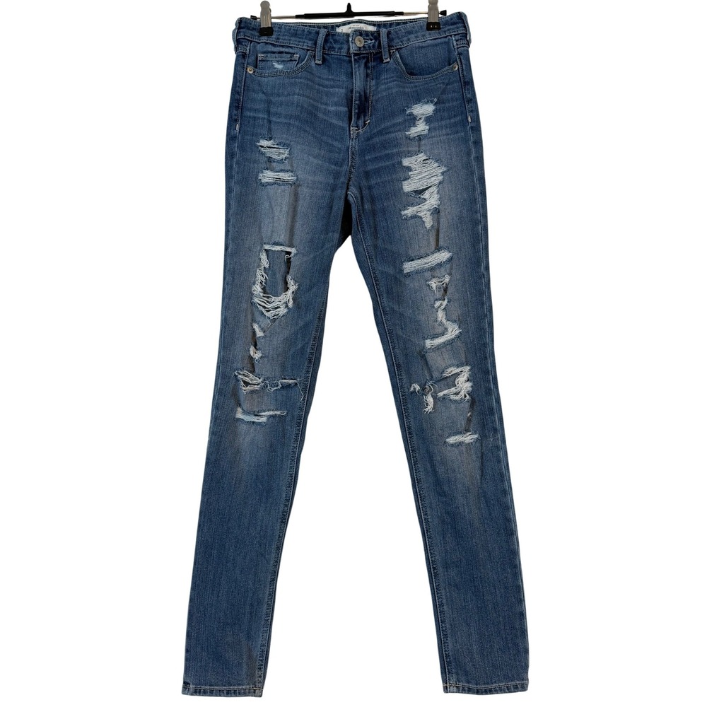 Abercrombie & Fitch Skinny Jean Women 2 W26 Distressed Ripped Denim Y2K Festival